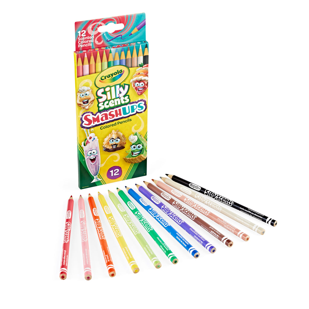 Crayola Silly Scents Smash Ups Colored Pencils, 12 Count, Back to Scho