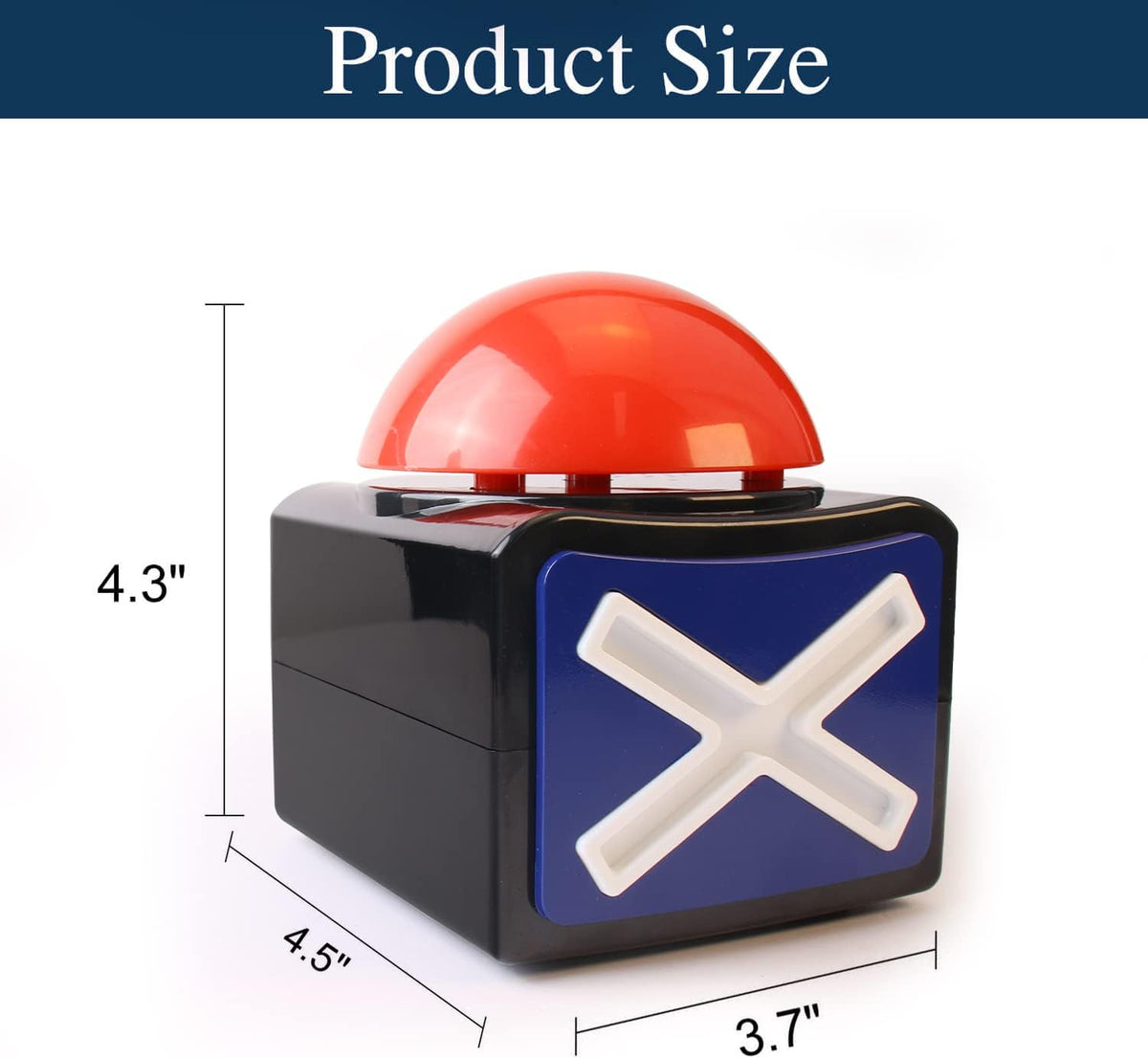 BEAN LIEVE 4Pack Game Buzzer - Quiz Trivia Lights Sound, Red Game Buzzer for Adults