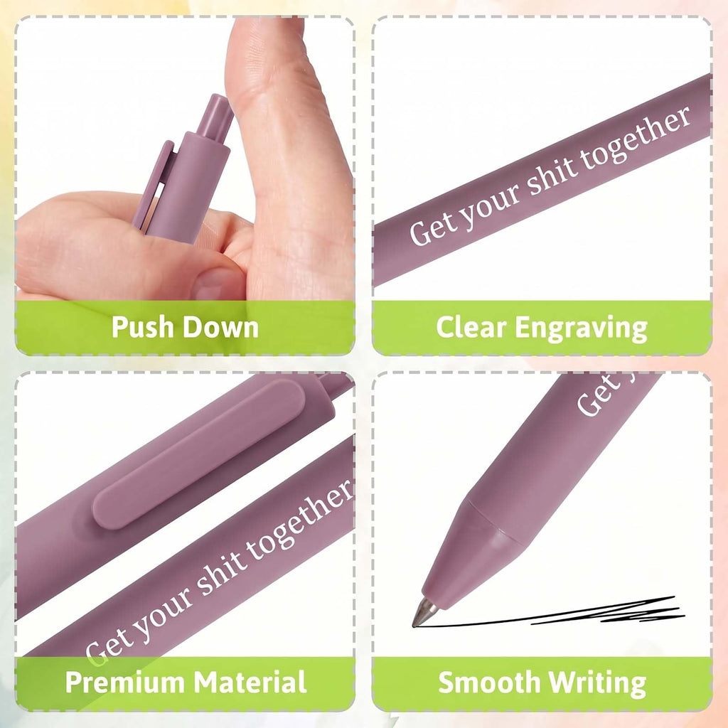 10Pack Bible Pens No Bleed Through, Christian Inspirational Ballpoint Pen