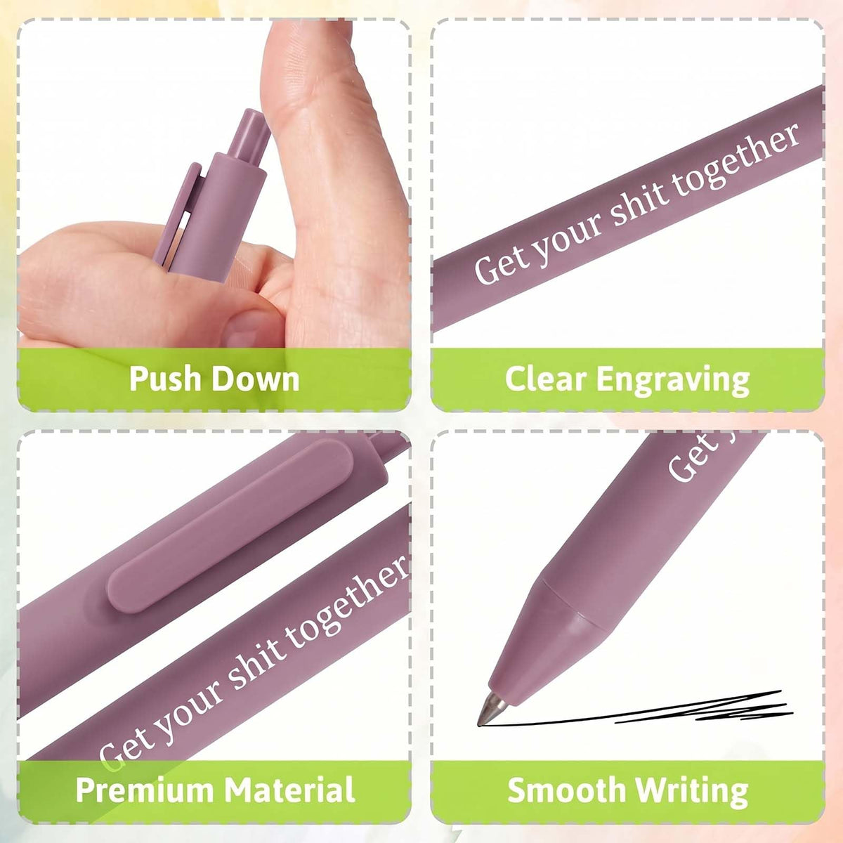 10Pack Bible Pens No Bleed Through, Christian Inspirational Ballpoint Pen