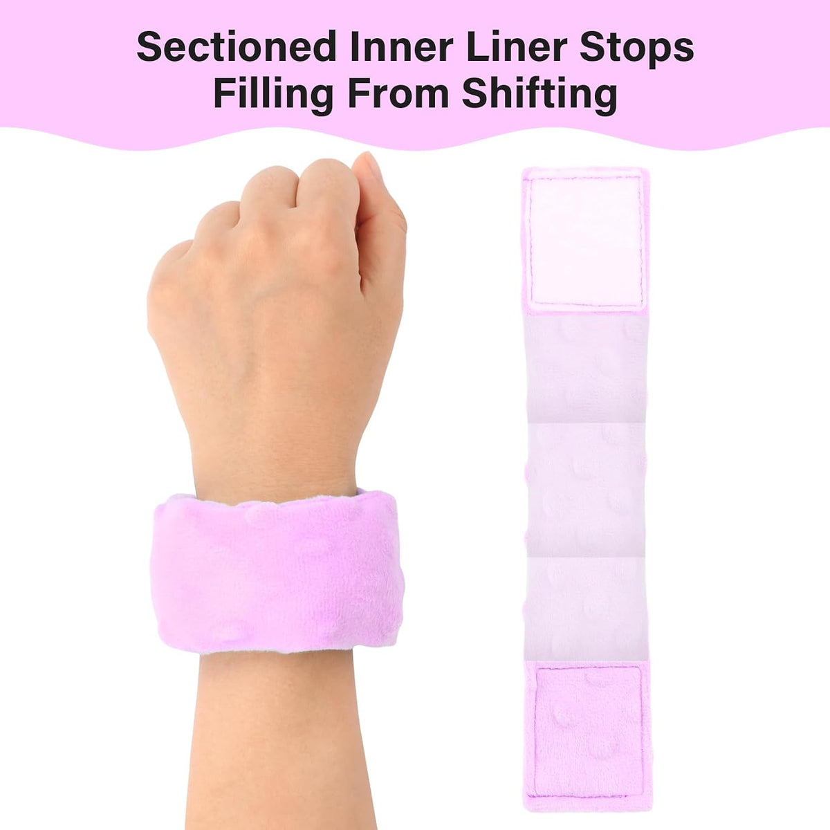 Sensory Weighted Bracelets for Kids, Sensory Wristbands for Autism ADHD SPD Anxiety Relief, Calming and Focus for Special Needs Child, Two Pack, Light Purple