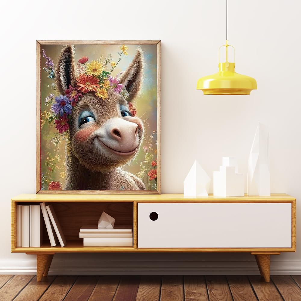 VICESESE 5D Diamond Painting Kit for Adults 12x16 Inch Diamond Art Set Cute Duck Animal Diamond Painting DIY Diamond Art Full Drill Crystal Painting for Home Wall Decor