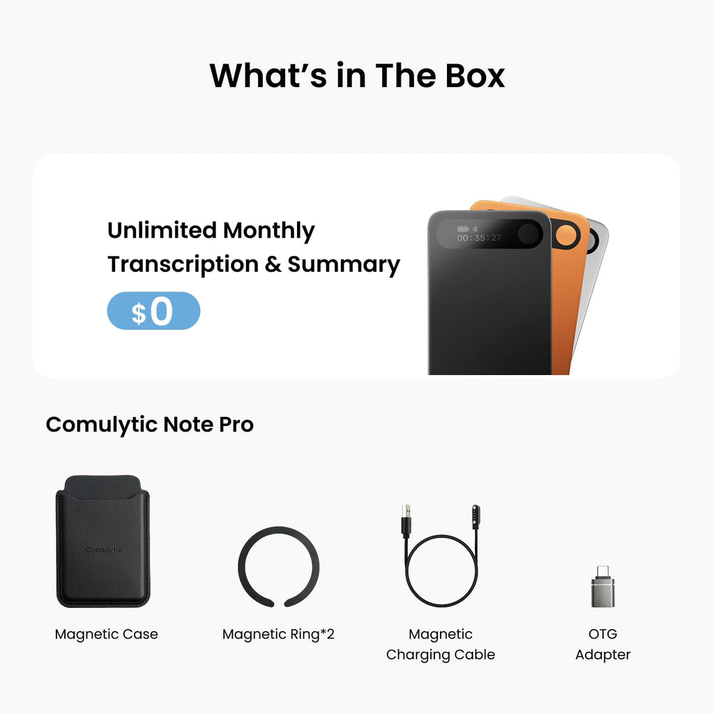 Comulytic Note Pro AI Voice Recorder, AI Meeting Recorder and Note Taker