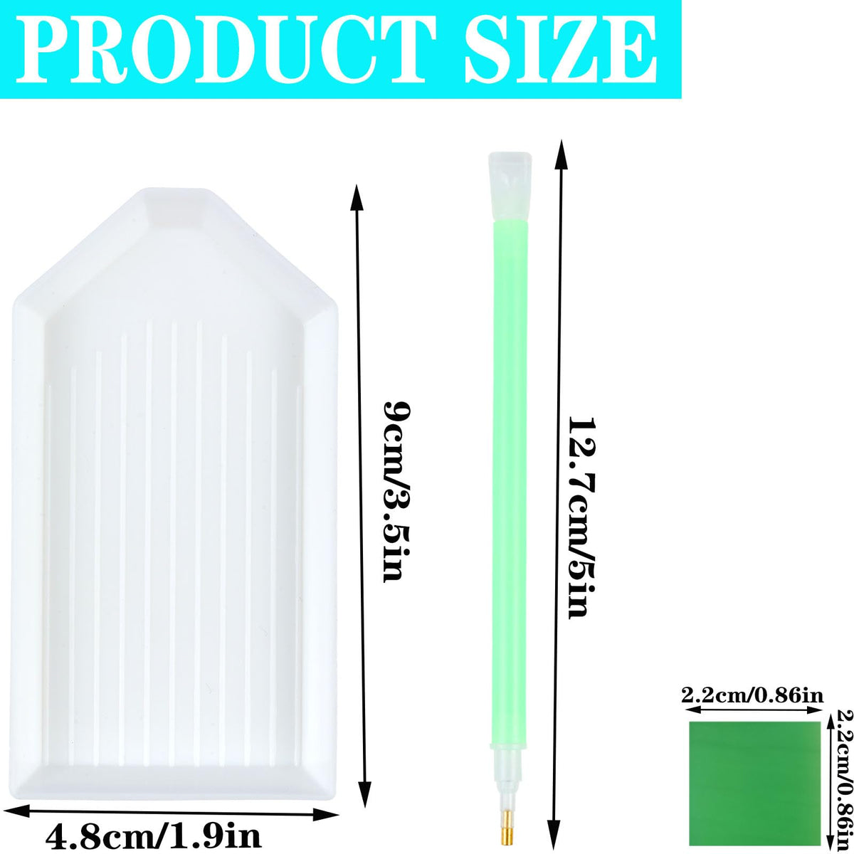 QYING 39PCS Diamond Art Painting Tools and Accessories Kits, with 12 Plastic Trays, 22pcs Glue Clay, 5 Pens, DIY Accessories
