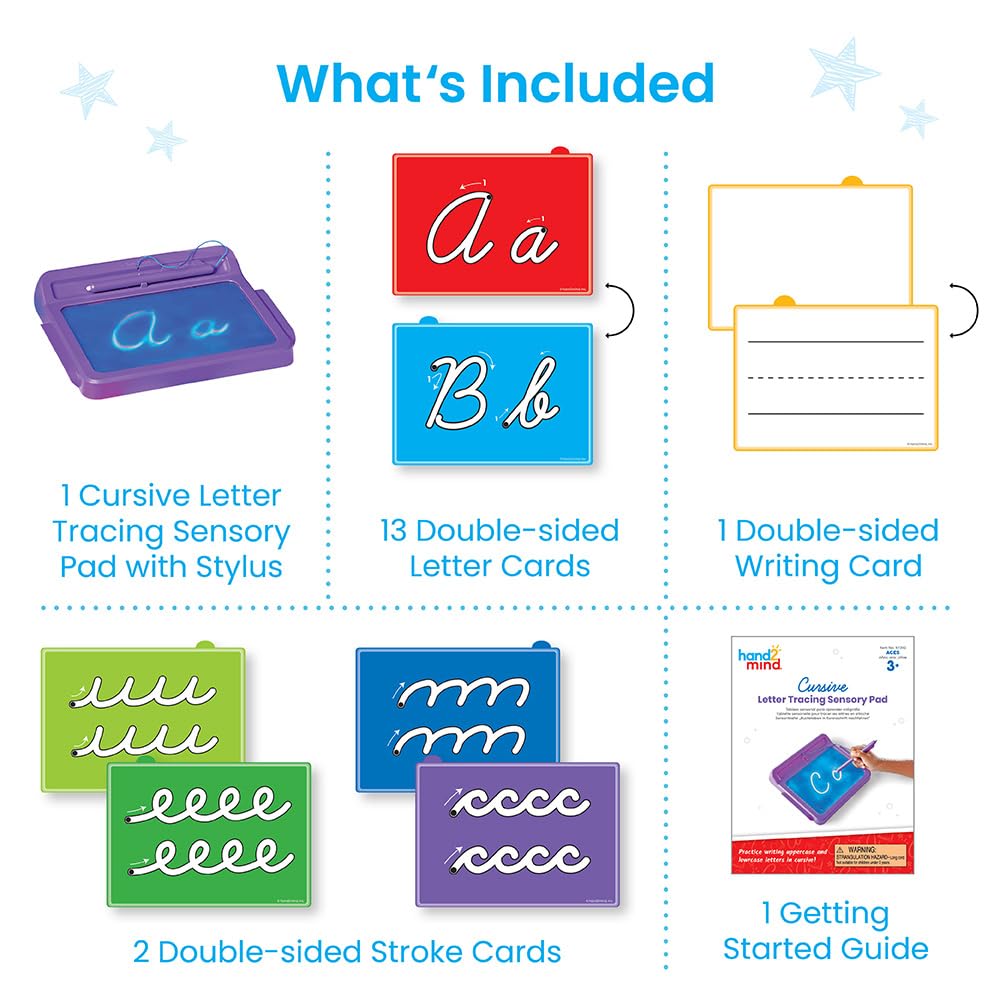 hand2mind Letter Tracing Sensory Pad, Fine Motor Activities, Ages 3+