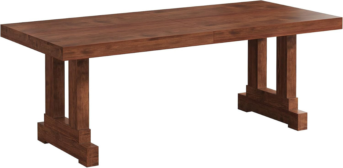 Condemo 63-Inch Solid Pine Student Desk, Dark Walnut