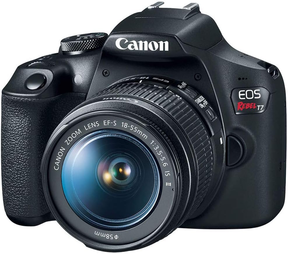 Canon EOS Rebel T7 DSLR Camera with EF-S 18-55mm F3.5-5.6 is II Lens Bundle