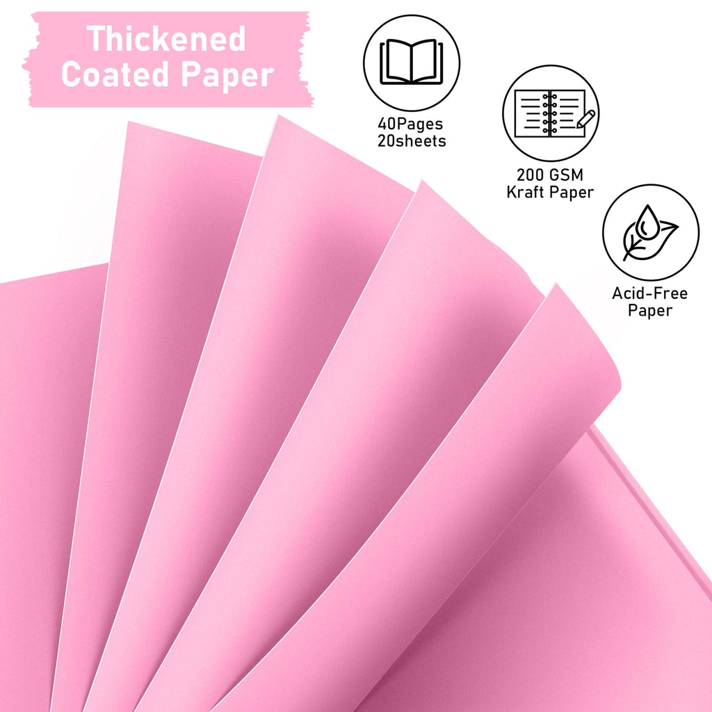 Gotideal 80 Pages Scrapbook Album with 10 Metallic Markers, Black