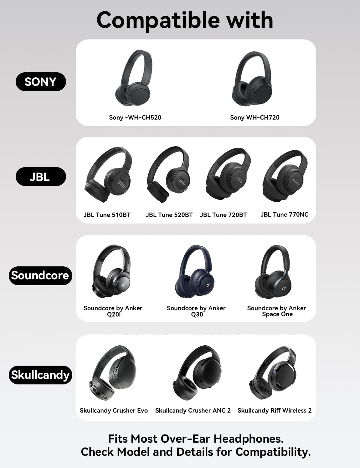 MAS CARNEY Over Ear Headphones Case for Sony, JBL, Anker, KVIDIO and School
