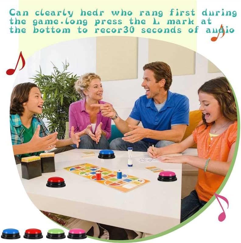 10 Pcs Recordable Answer Buzzers Button Answer Buzzers Game