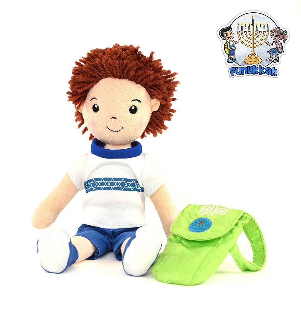 A Hanukkah Tradition The Story of Funukkah Boy Plush Doll and Book Set