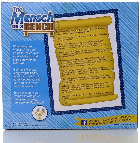 The As Seen on Shark Tank Hanukkah Decor with Hardcover Book and Removable Bench