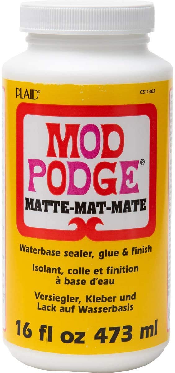 Mod Podge: Complete Decoupage Kit – Matte & Gloss (Two 16 oz) with 4-Piece Foam Brush Set