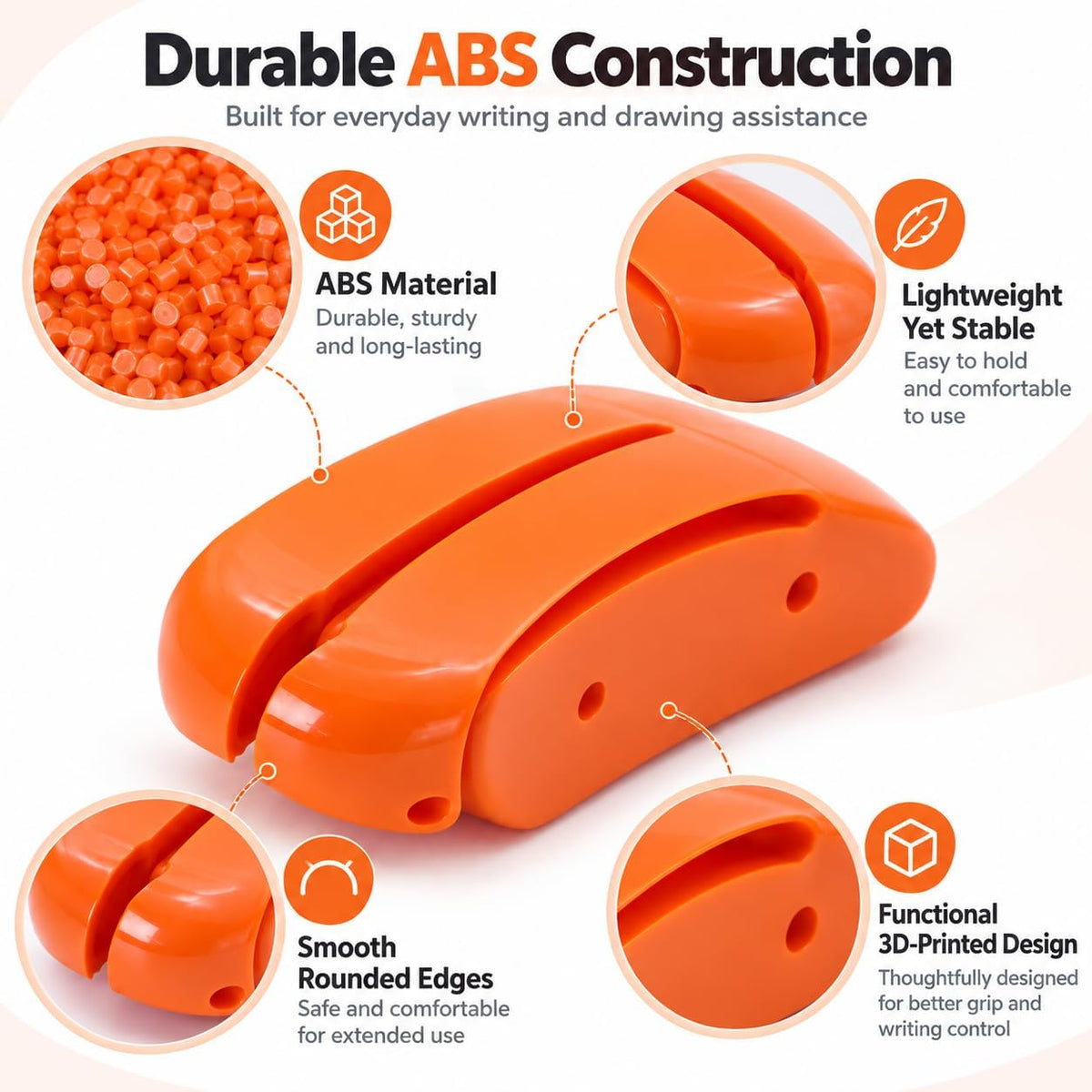1 PC Adaptive Writing Aid, Assistive Writing Device Orange
