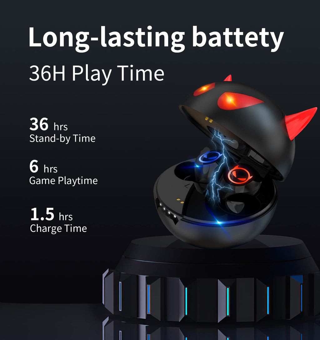 Kids Wireless Earbuds, Noise Reduction Earbuds for Kids Bluetooth 5.0 Waterproof in-Ear Headphones with Mic and Charging Case, Deep Bass Touch Control 36H Playtime Headset for School.