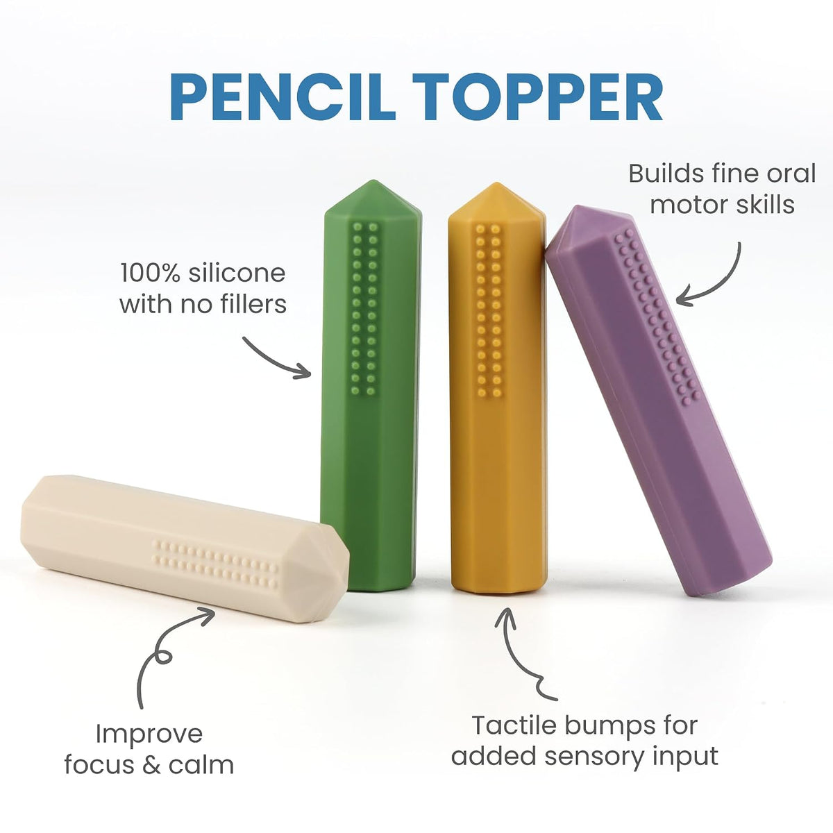 Sensory Chew Pencil Topper for Autistic Chewers
