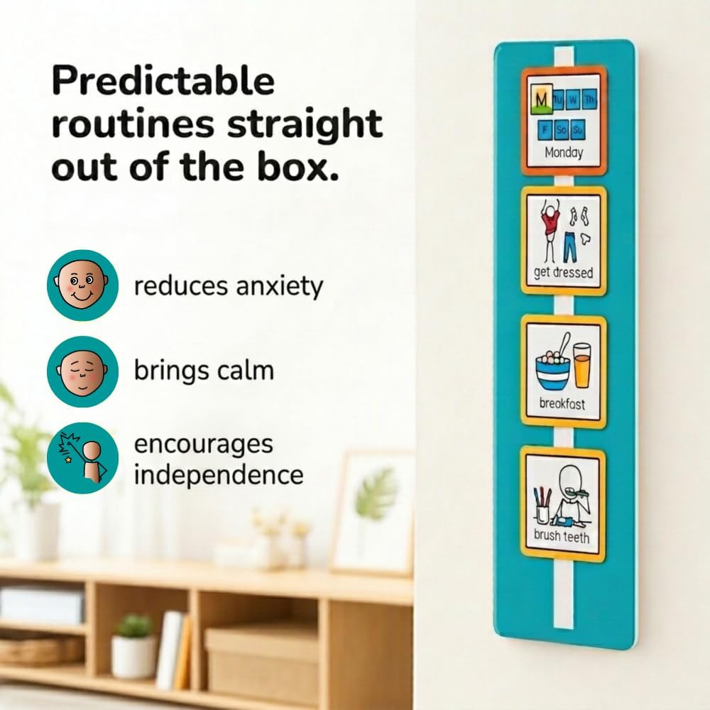 Visual Schedule Daily Routine Chart for Kids with Course - Autism ADHD