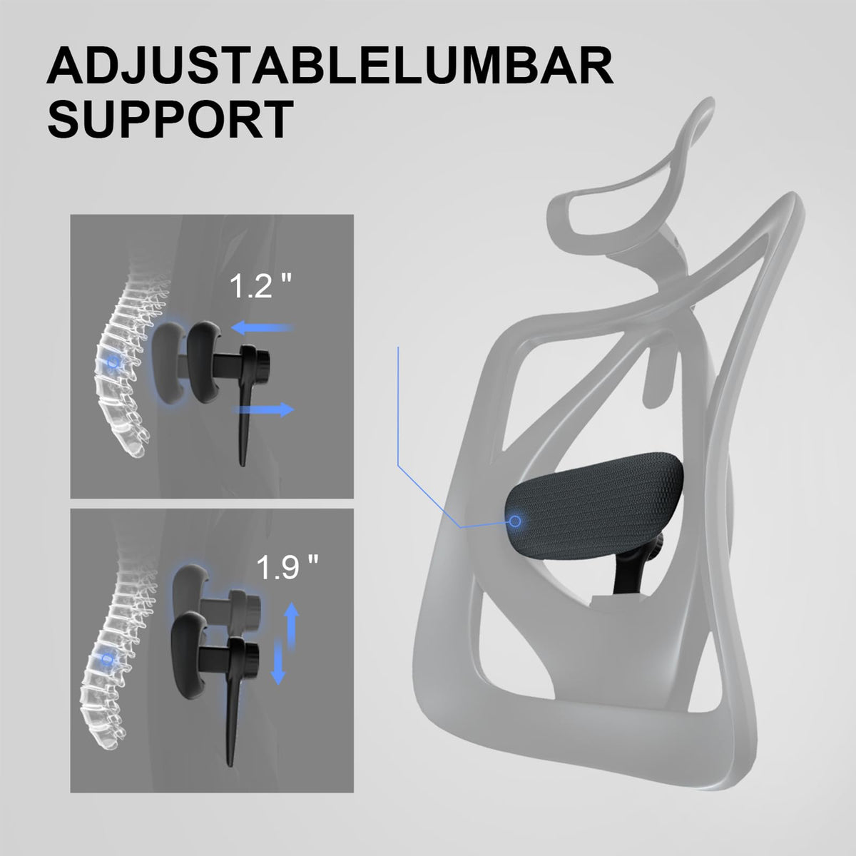 SIHOO M18 Ergonomic Office Chair, Mesh Back Desk Chair with Headrest