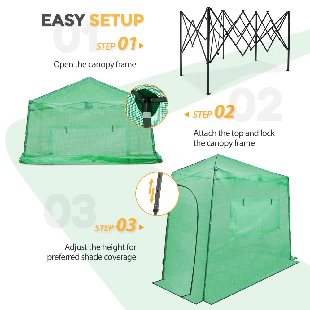 EAGLE PEAK Pop-Up Walk-In Greenhouse (Multiple Sizes)
