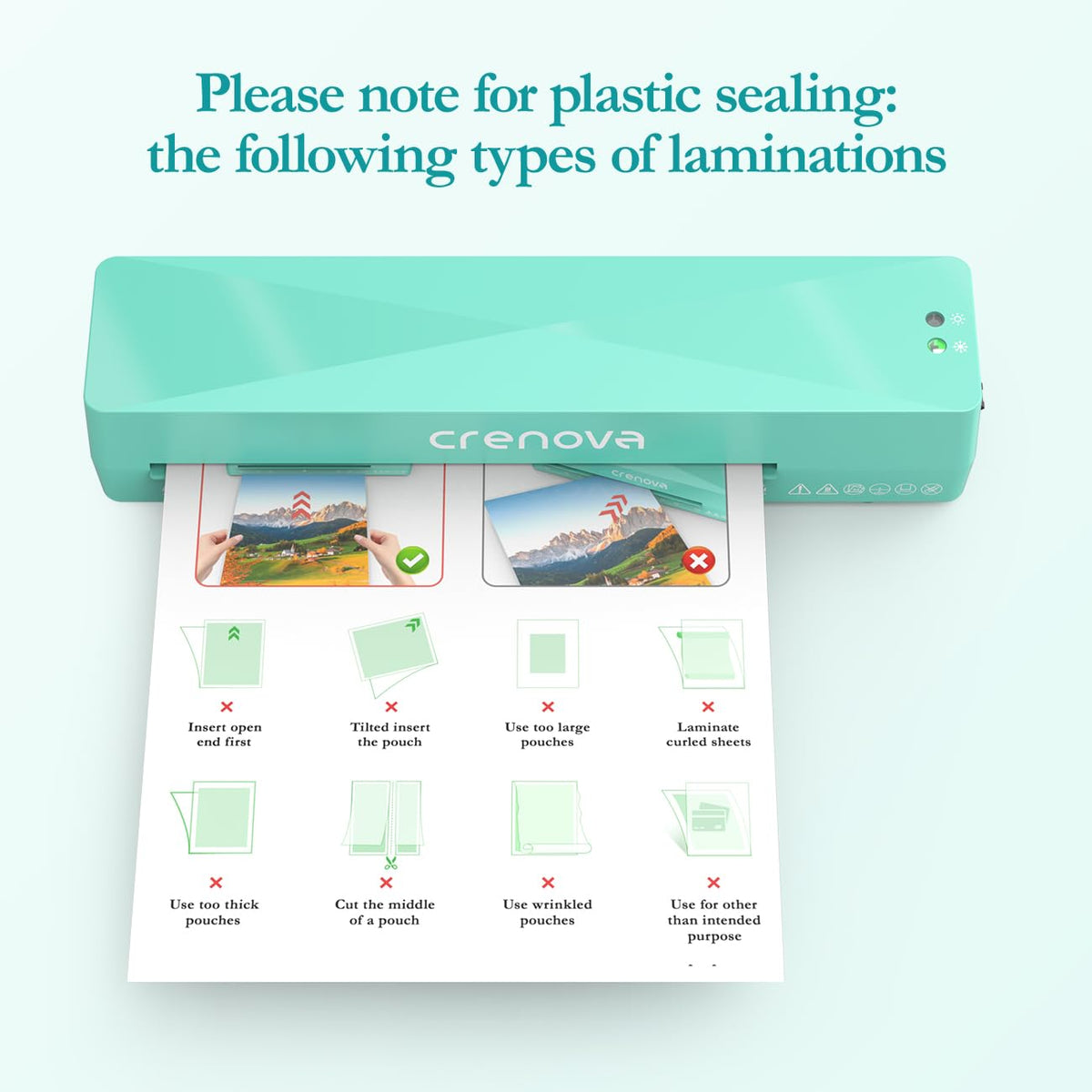 13" A4 Thermal Laminator with 10 Laminating Sheets