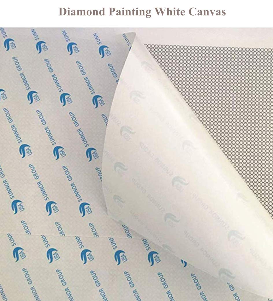 5Pcs/Lot 20x20CM Diamond Painting Canvas with Glue, Round/Square Blank Grid Canvas Empty for Customized Projects