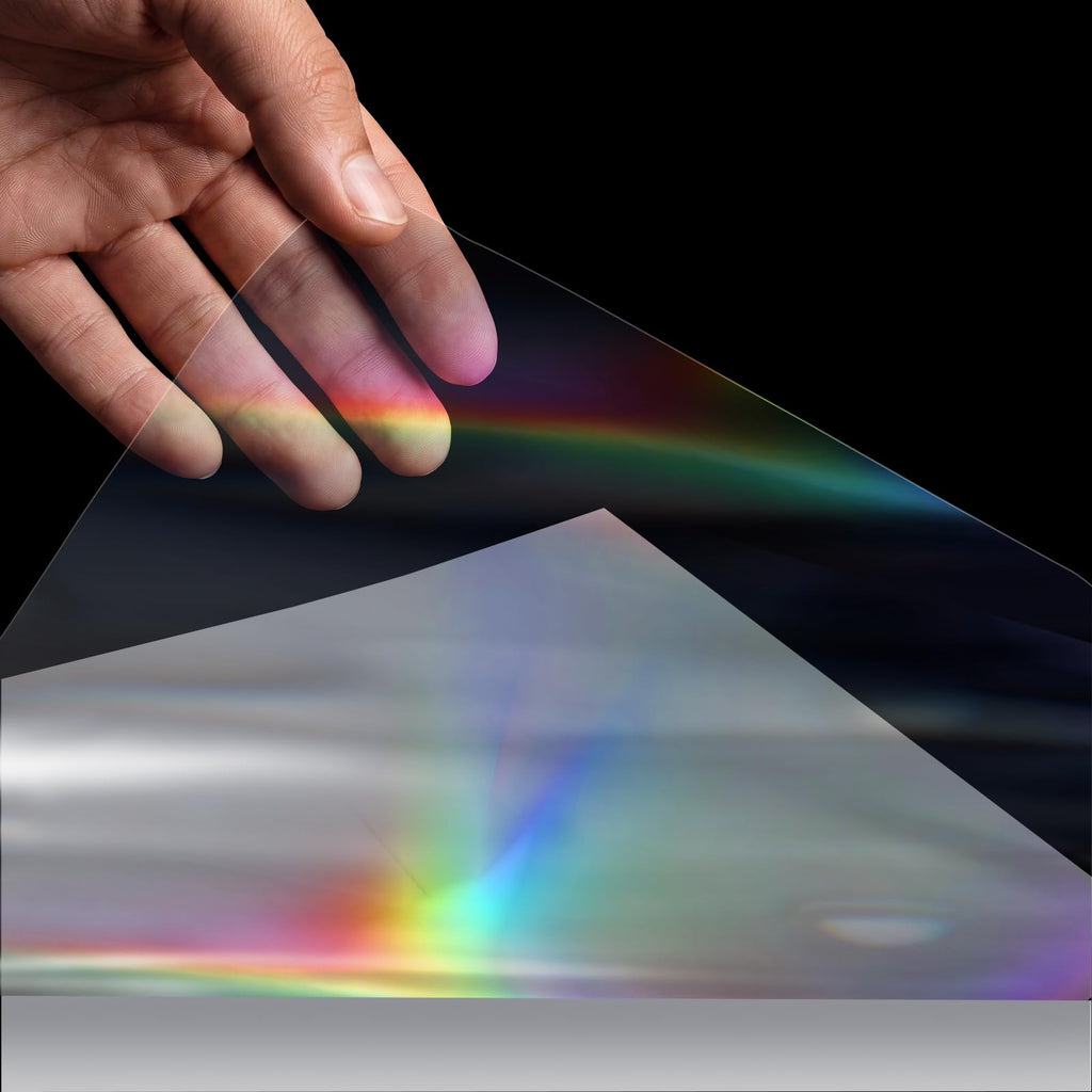 36 Sheets Holographic Laminating Sheets Clear Self Adhesive Sticker Paper