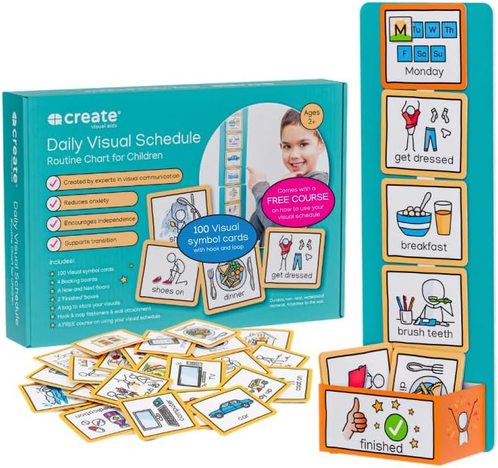Visual Schedule Daily Routine Chart for Kids with Course - Autism ADHD