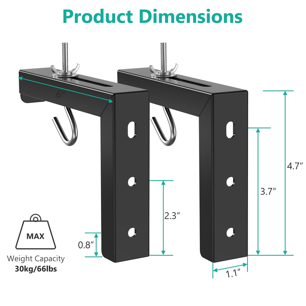 WALI Universal Projector Screen Ceiling Mount, Holds up to 66 lbs