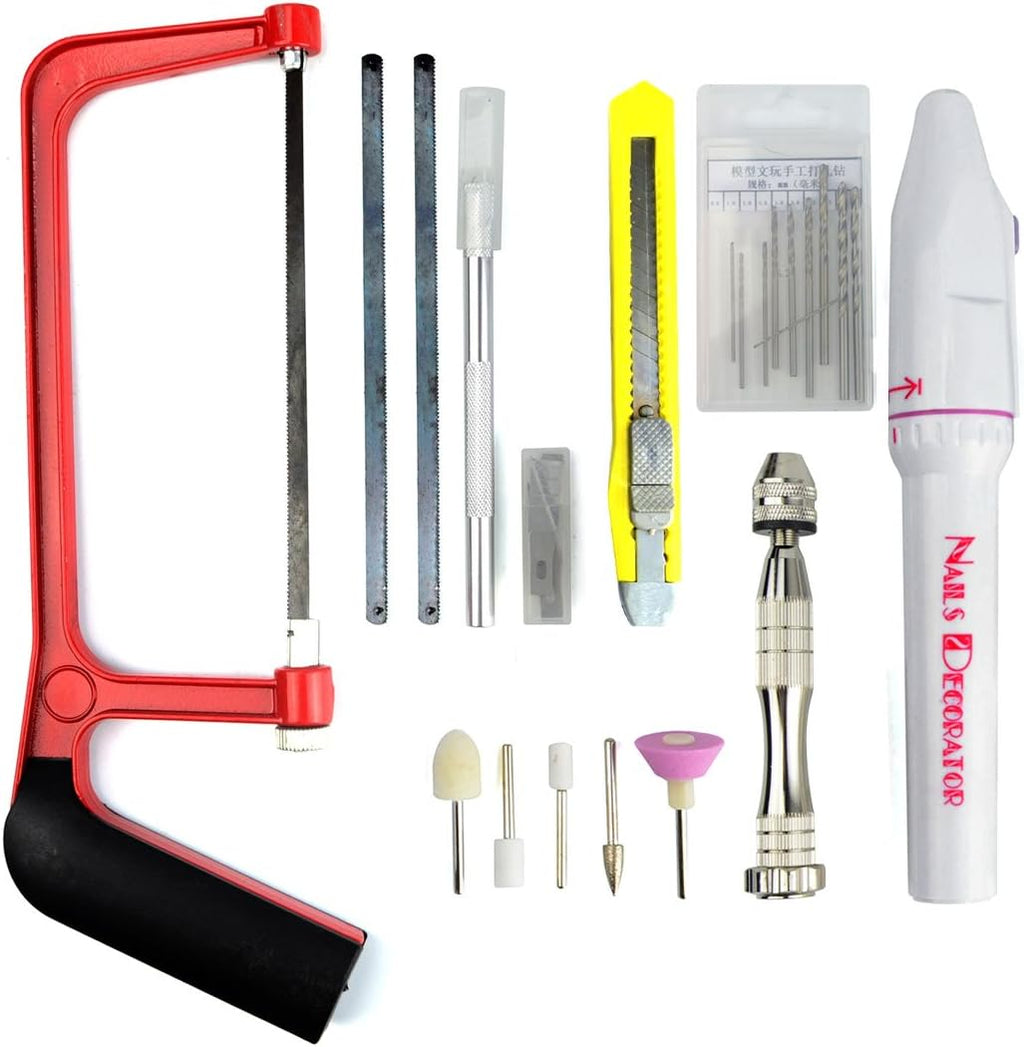 Professional 56 PCS Model Tools Kit Modeler Basic Tools Craft Set Hobby Building Tools Kit for Gundam Car Model Building Repairing and Fixing(H)