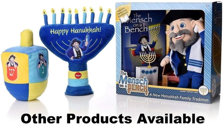 The As Seen on Shark Tank Hanukkah Decor with Hardcover Book and Removable Bench