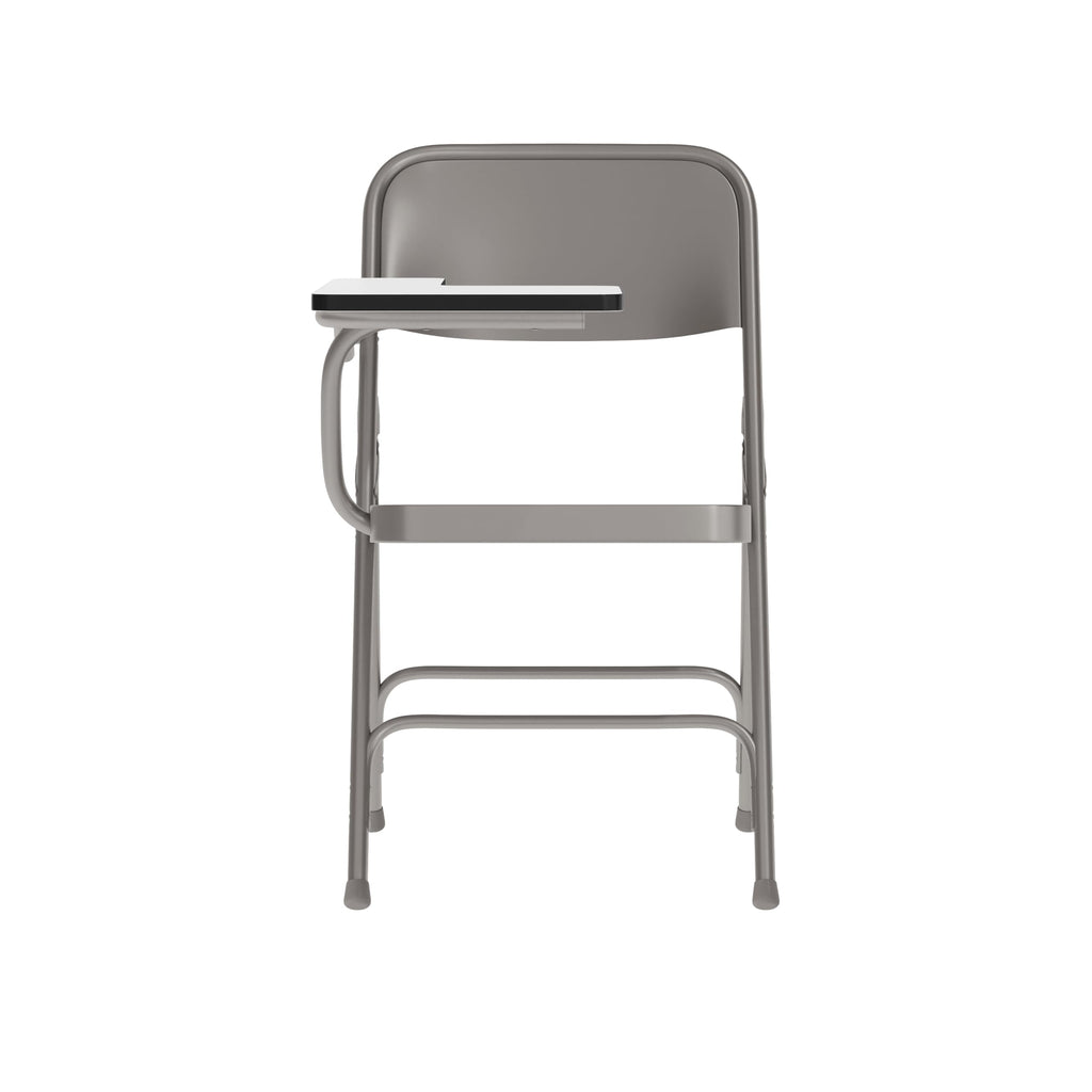 Flash Furniture Ralph Premium Steel Folding Chair with Right Handed Tablet Arm