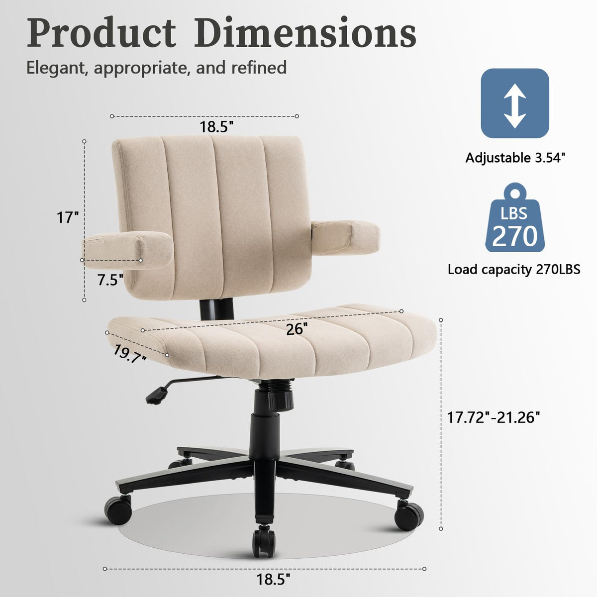 Vigosit Plush Cross-Legged Desk Chair (Multiple Colors)
