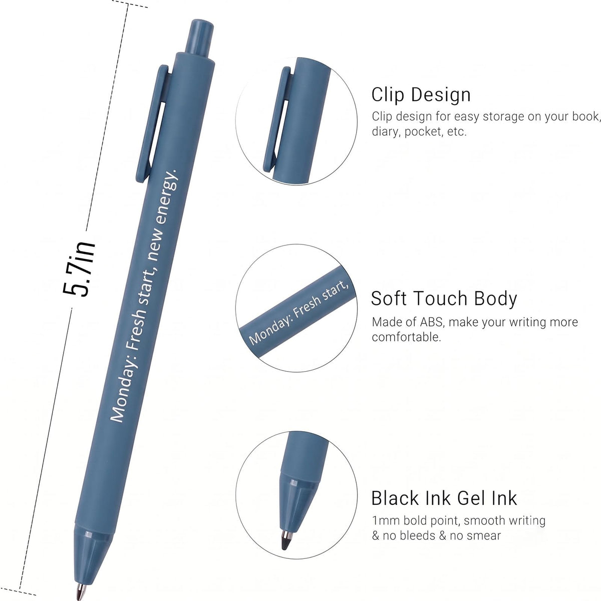 10Pack Bible Pens No Bleed Through, Christian Inspirational Ballpoint Pen