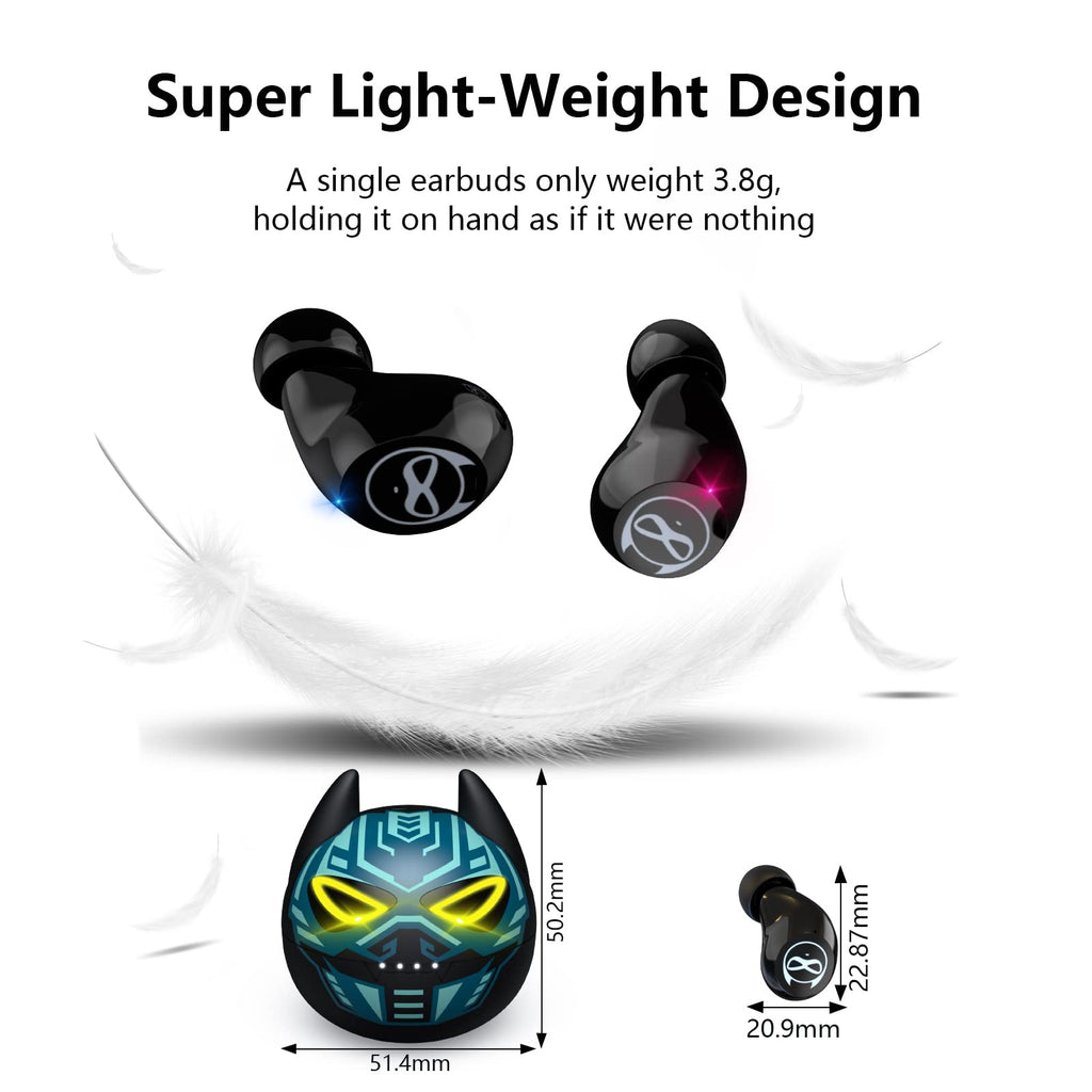 Kids Wireless Earbuds, Noise Reduction Earbuds for Kids Bluetooth 5.0 Waterproof in-Ear Headphones with Mic and Charging Case, Deep Bass Touch Control 36H Playtime Headset for School.