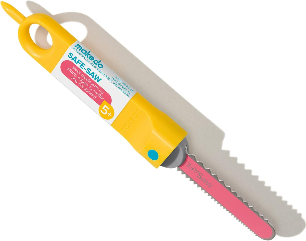 Makedo Safe-Saw | Kids Cardboard Cutting Tool, Steel Blade, No Sharp Edges