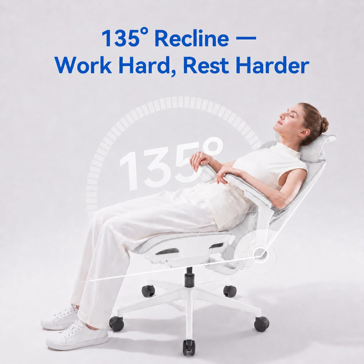 SIHOO M18 Ergonomic Office Chair, Mesh Back Desk Chair with Headrest