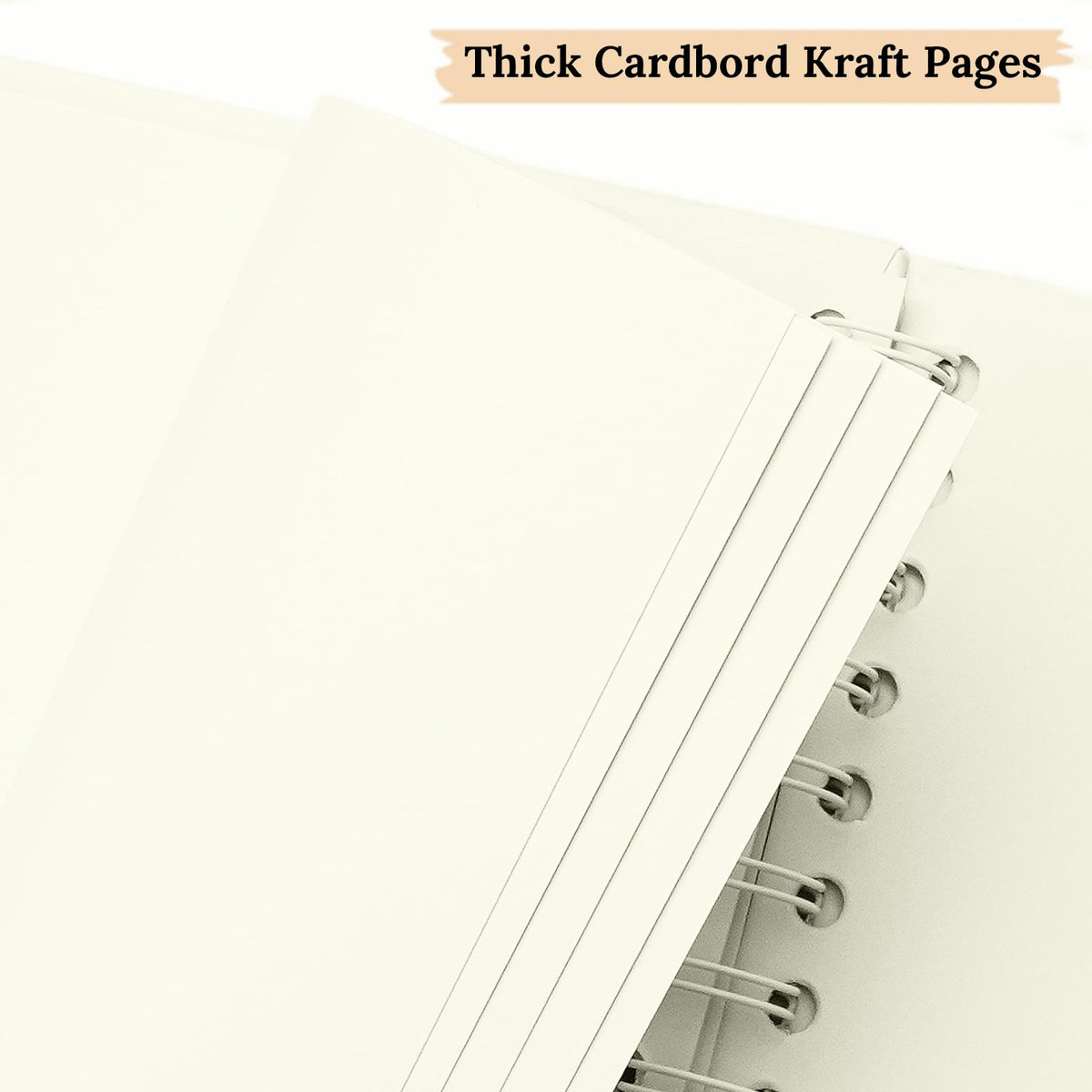 Polaroid Scrapbook Photo Album 7"x7" 20 Sheets 40 Pages Kraft Paper Khaki