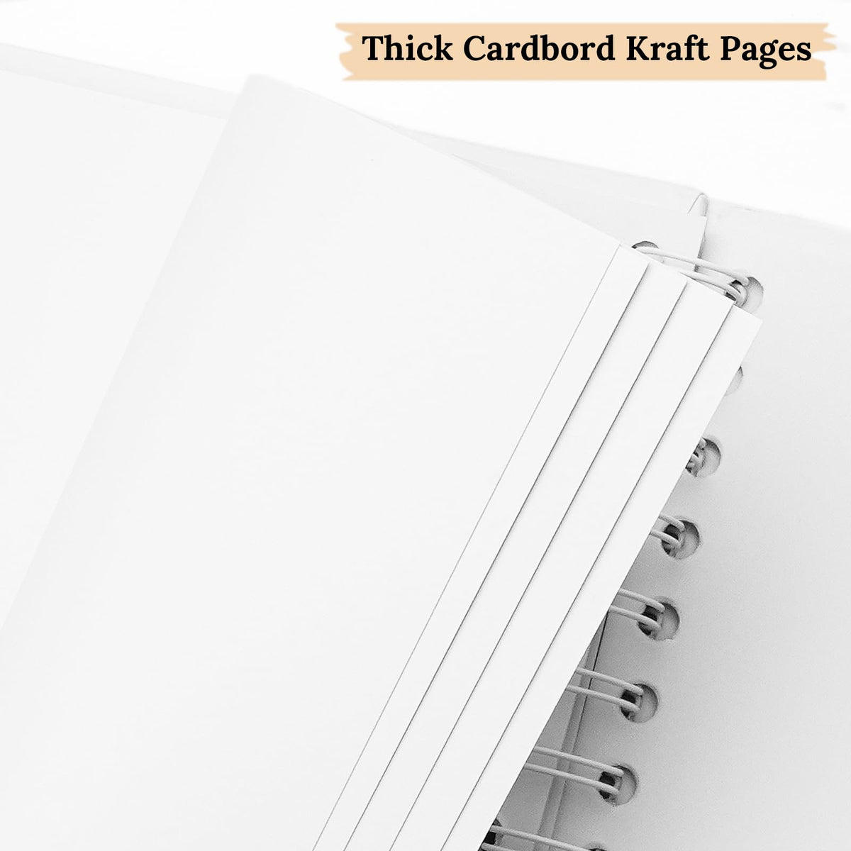 Polaroid Scrapbook Photo Album 7"x7" 20 Sheets 40 Pages Kraft Paper Khaki