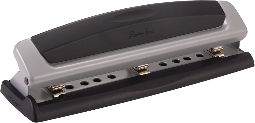 Swingline Precision Pro 3-Hole Punch – 10-Sheet Capacity, Adjustable 2-3 Hole, Metal (74037)