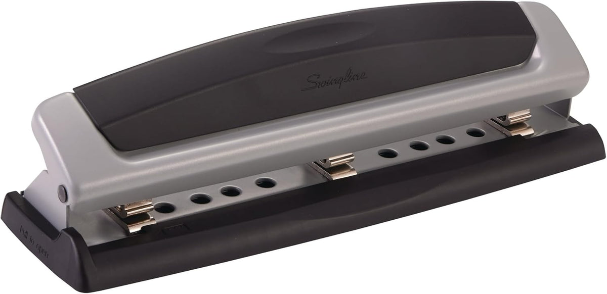 Swingline Precision Pro 3-Hole Punch – 10-Sheet Capacity, Adjustable 2-3 Hole, Metal (74037)