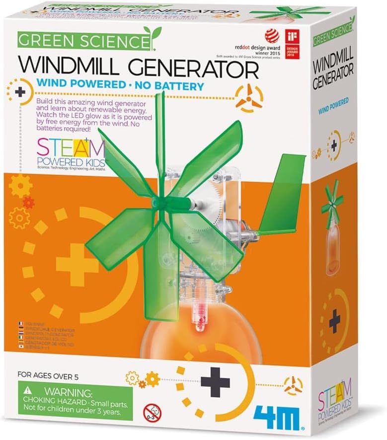 4M Green Science: Windmill Generator Kit — DIY Wind Energy & Engineering (Ages 8+)