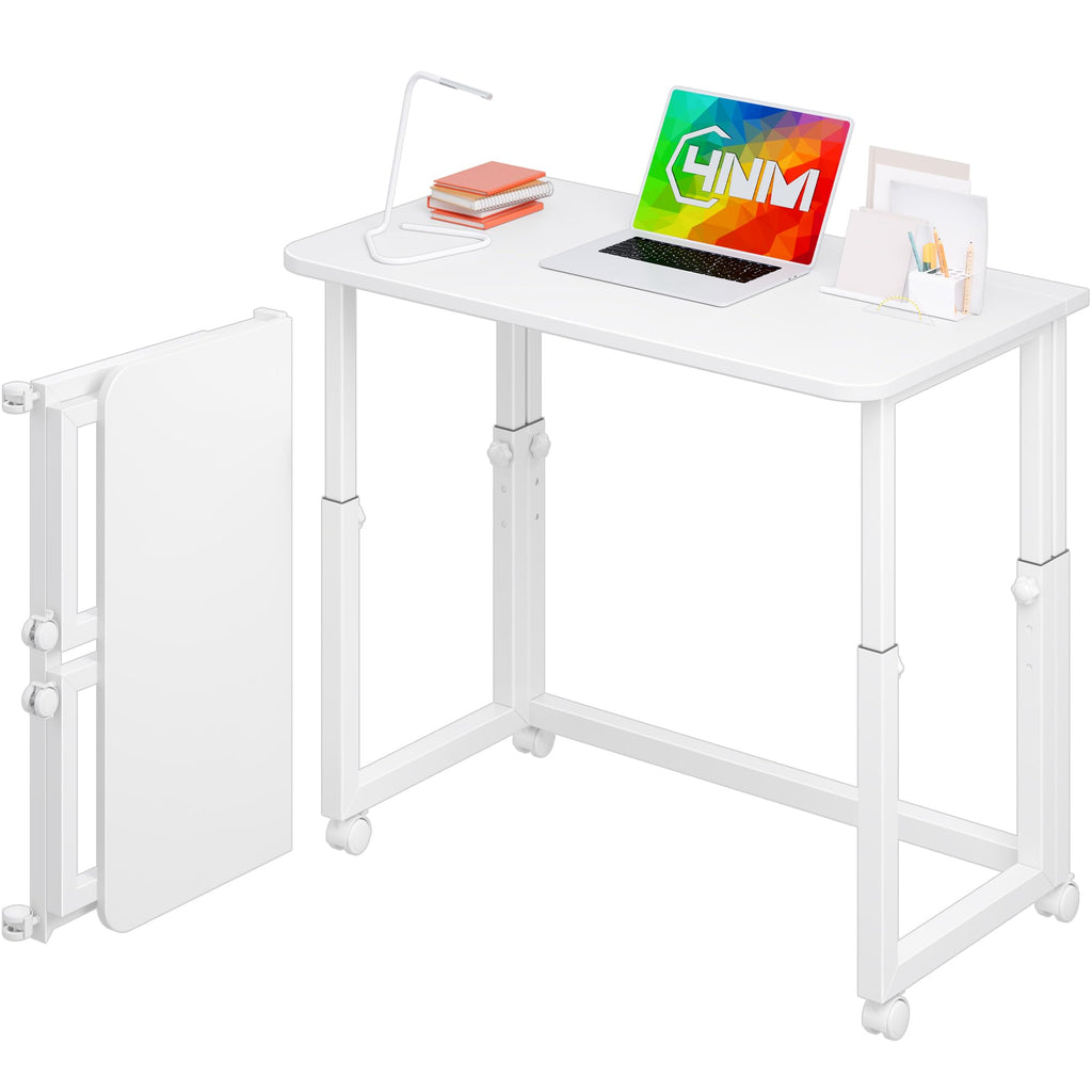 4NM 27.5-Inch Folding Student Desk with Wheels
