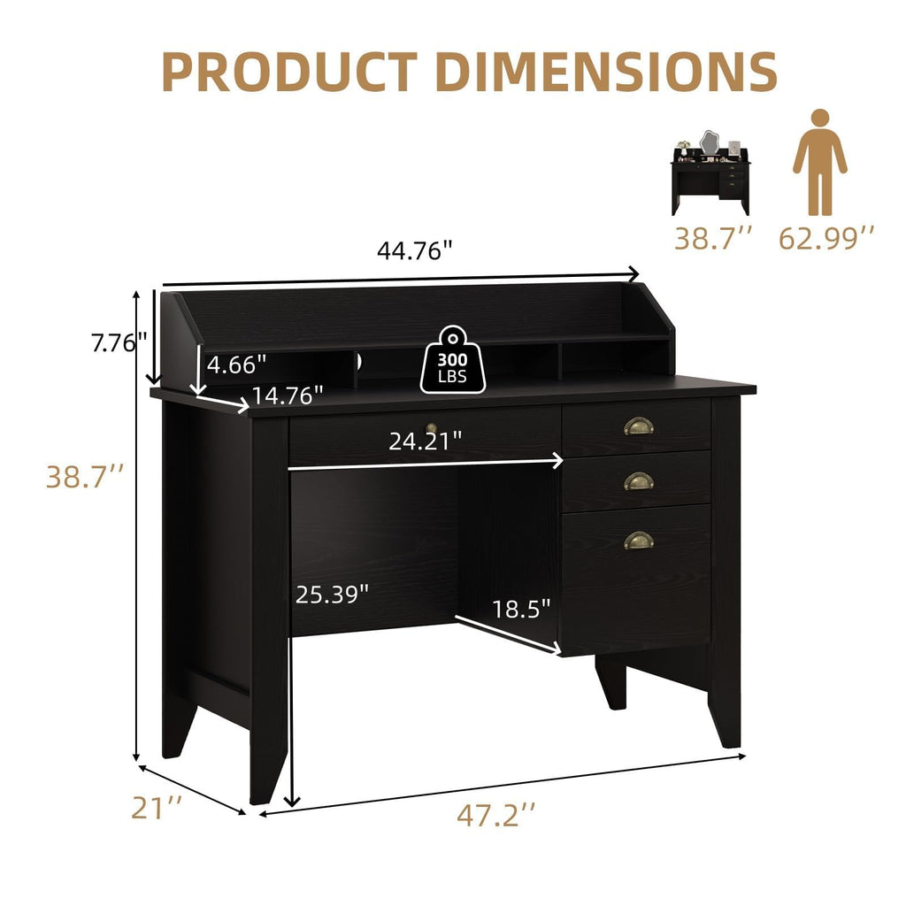 4 EVER WINNER 47-Inch Student Desk with Drawers