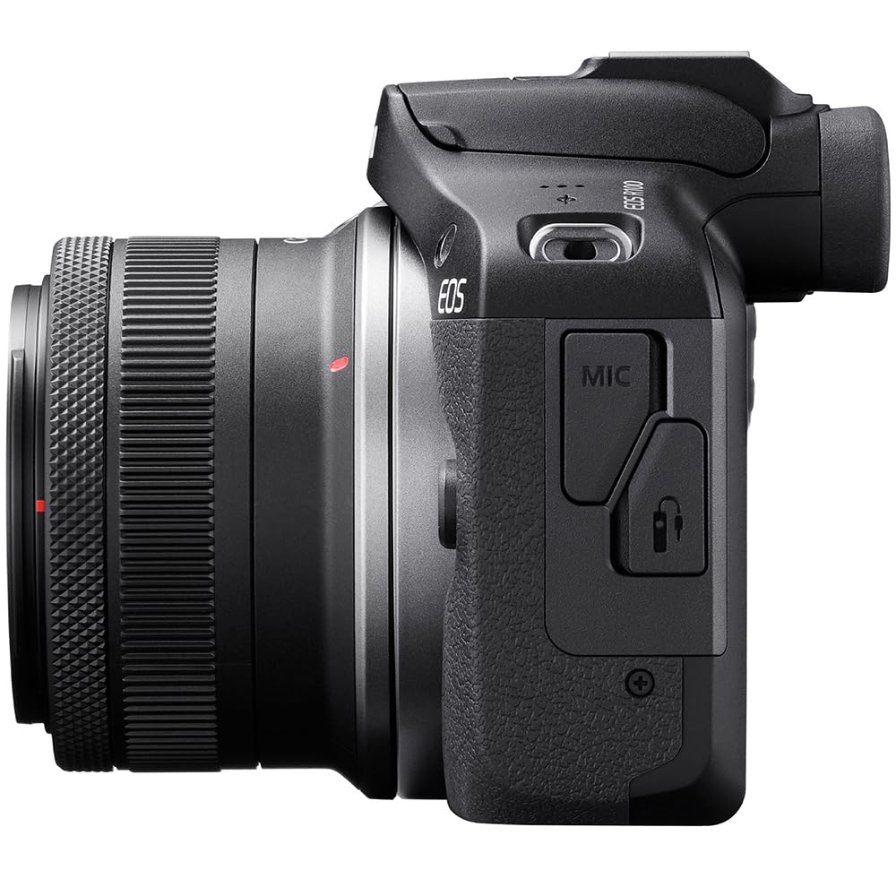 Canon EOS R100 Mirrorless Camera Body with RF-S 18-45mm F4.5-6.3 is STM Lens 6052C012 Bundle with Deco Gear Photography Bag + Microphone + Monopod + Software & Accessories Kit