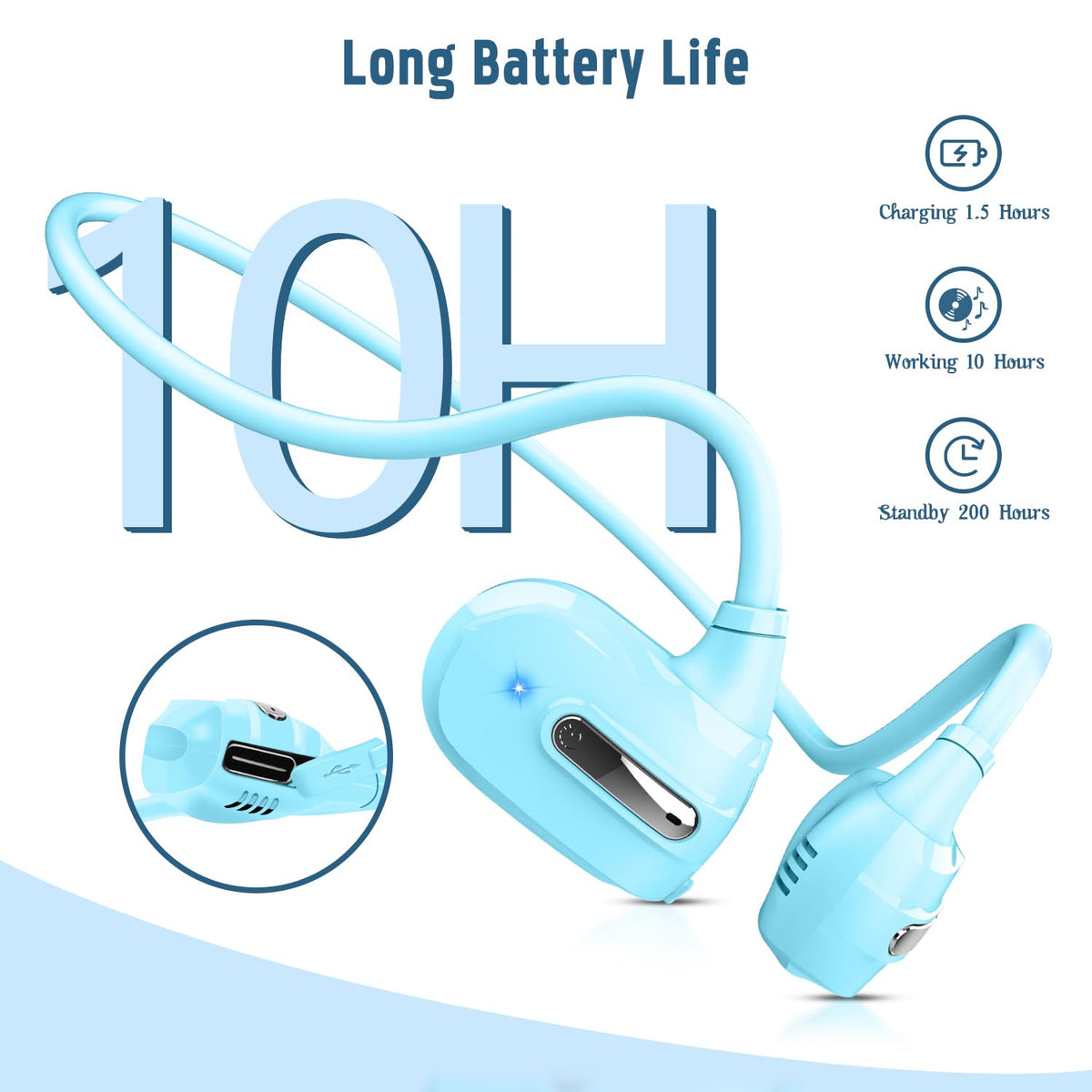 BANIGIPA Kids Headphones, Open Ear Headphones for Teens Child Boys Girls