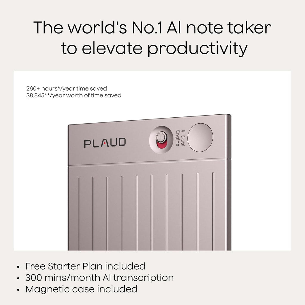 Plaud Note AI Voice Recorder Transcribe & Summarize, Non-Pro Version