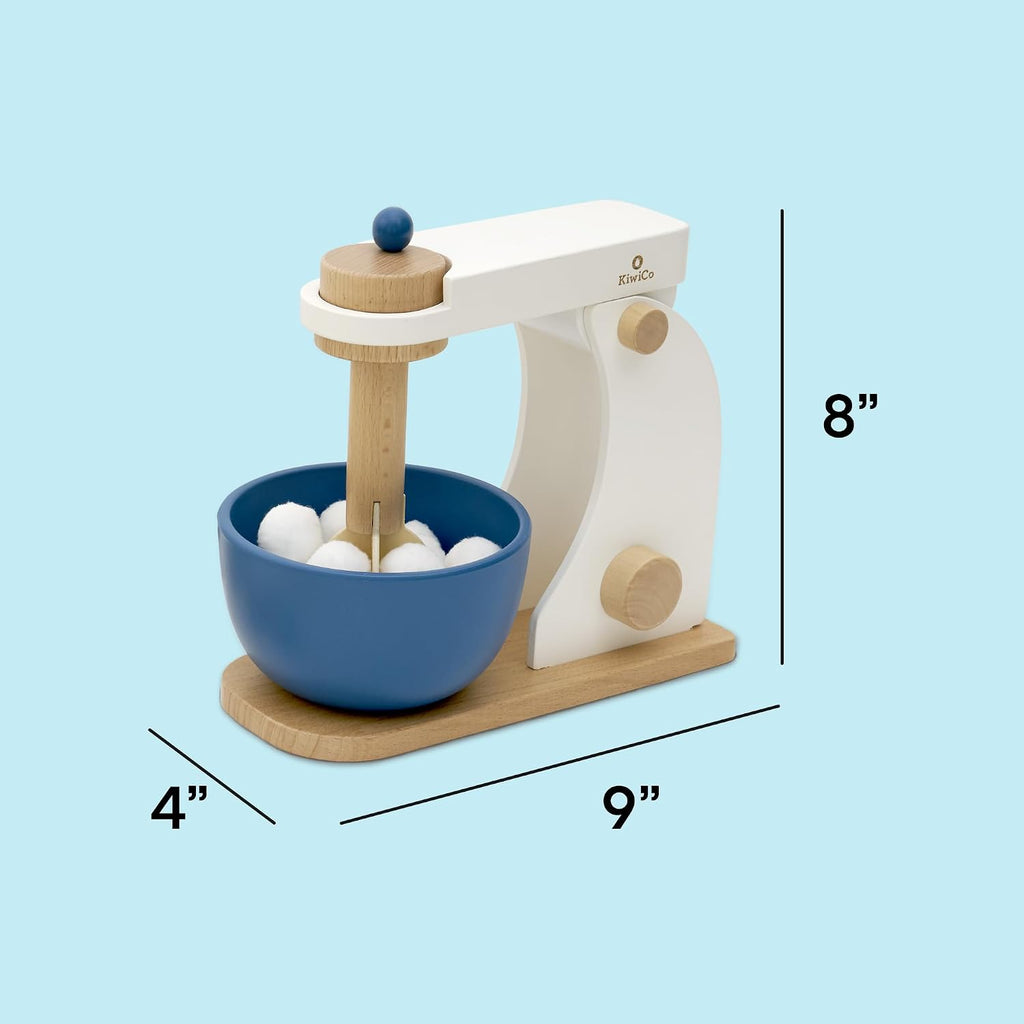 KiwiCo Bake-a-Cake Stand Mixer | Wooden Play Kitchen Set Ages 3+