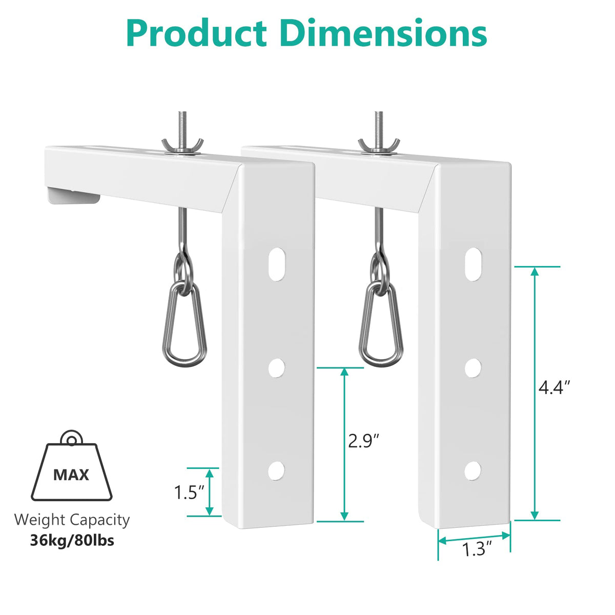WALI Universal Projector Screen Ceiling Mount, Holds up to 66 lbs