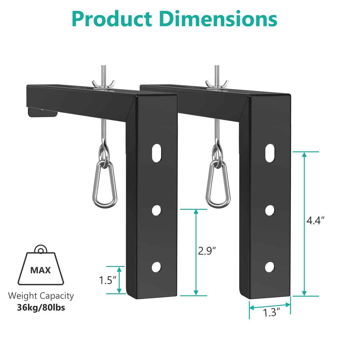 WALI Universal Projector Screen Ceiling Mount, Holds up to 66 lbs