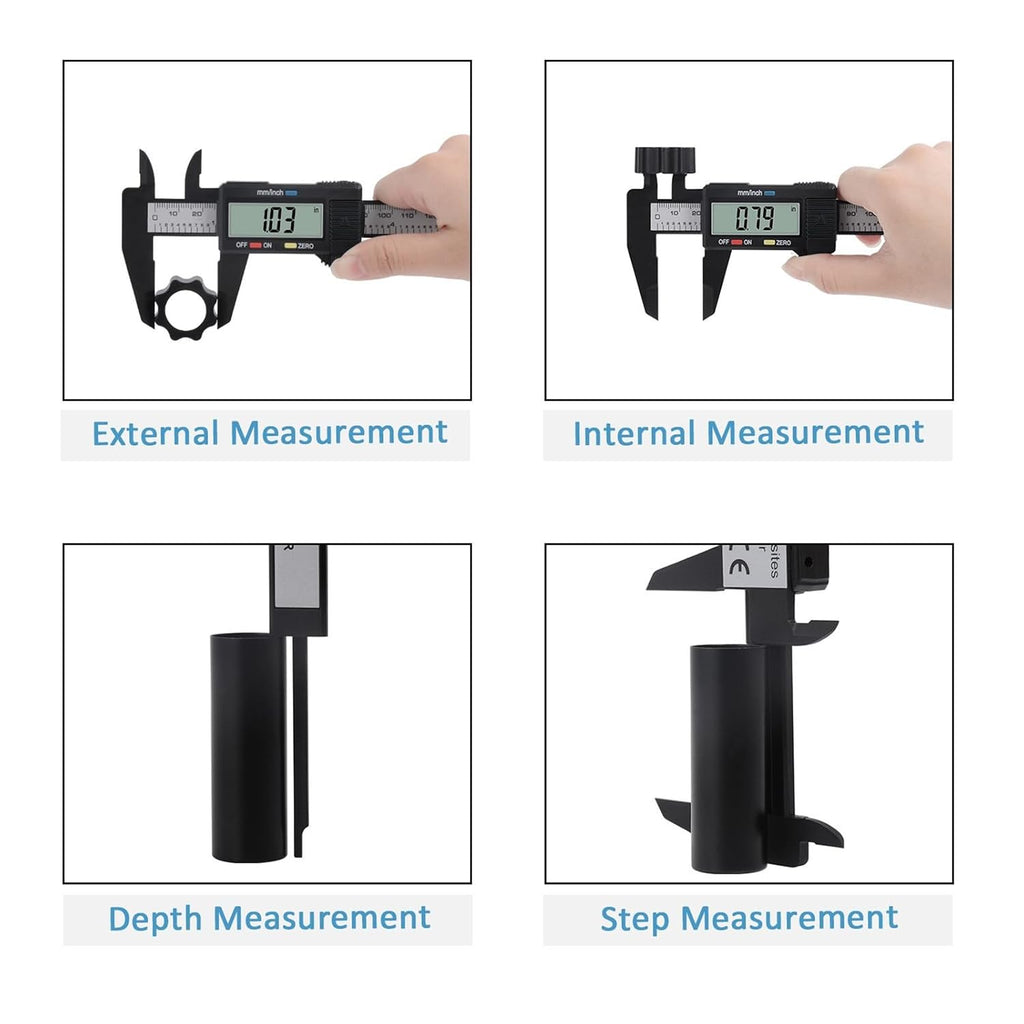 Digital Caliper, Adoric Calipers 0-6 Inch, Inch/mm Conversion, Large LCD